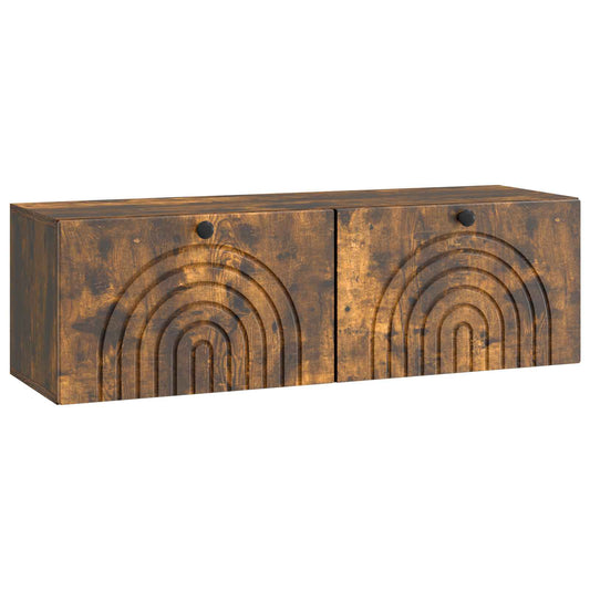 Fali TV szekrény Füstös Tölgy 98 x 31 x 30 cm Szerelt Fa
