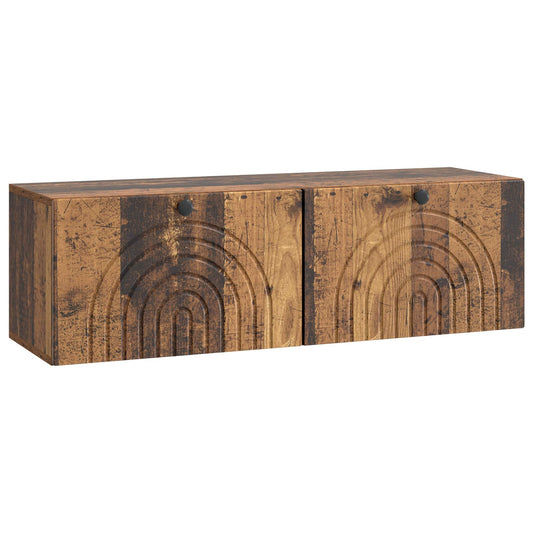 Fali TV szekrény Antik Fa 98 x 31 x 30 cm Szerelt Fa