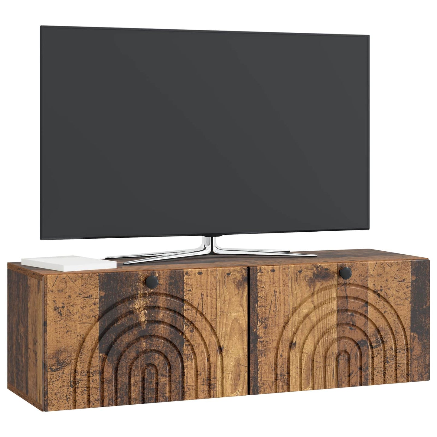 Fali TV szekrény Antik Fa 98 x 31 x 30 cm Szerelt Fa