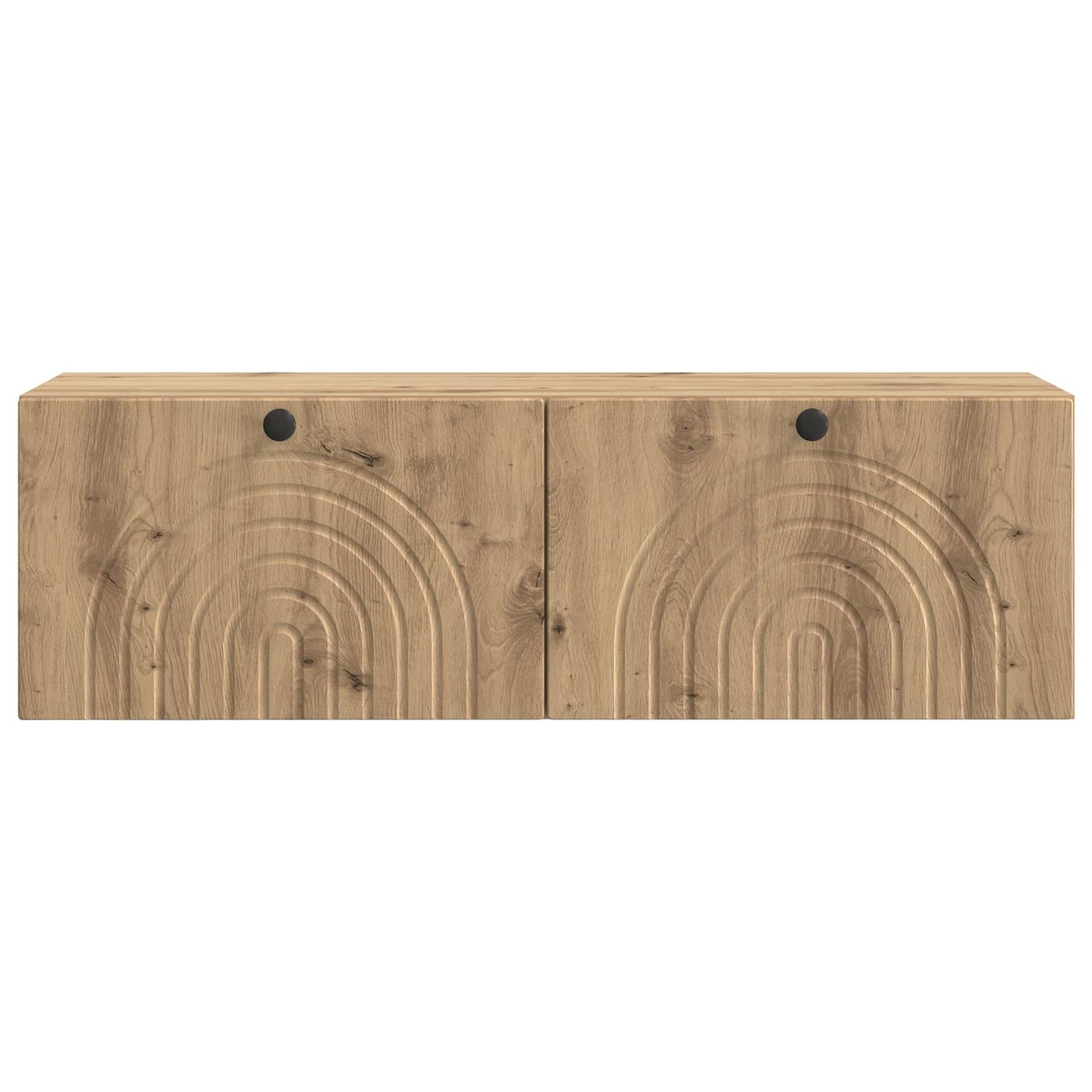 Fali TV szekrény 98 x 31 x 30 cm Kézműves Tölgy Szerelt Fa