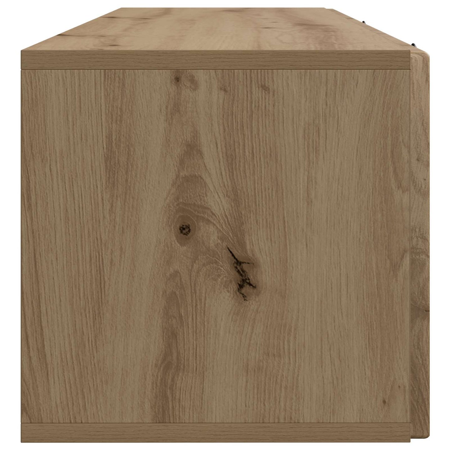 Fali TV szekrény 98 x 31 x 30 cm Kézműves Tölgy Szerelt Fa