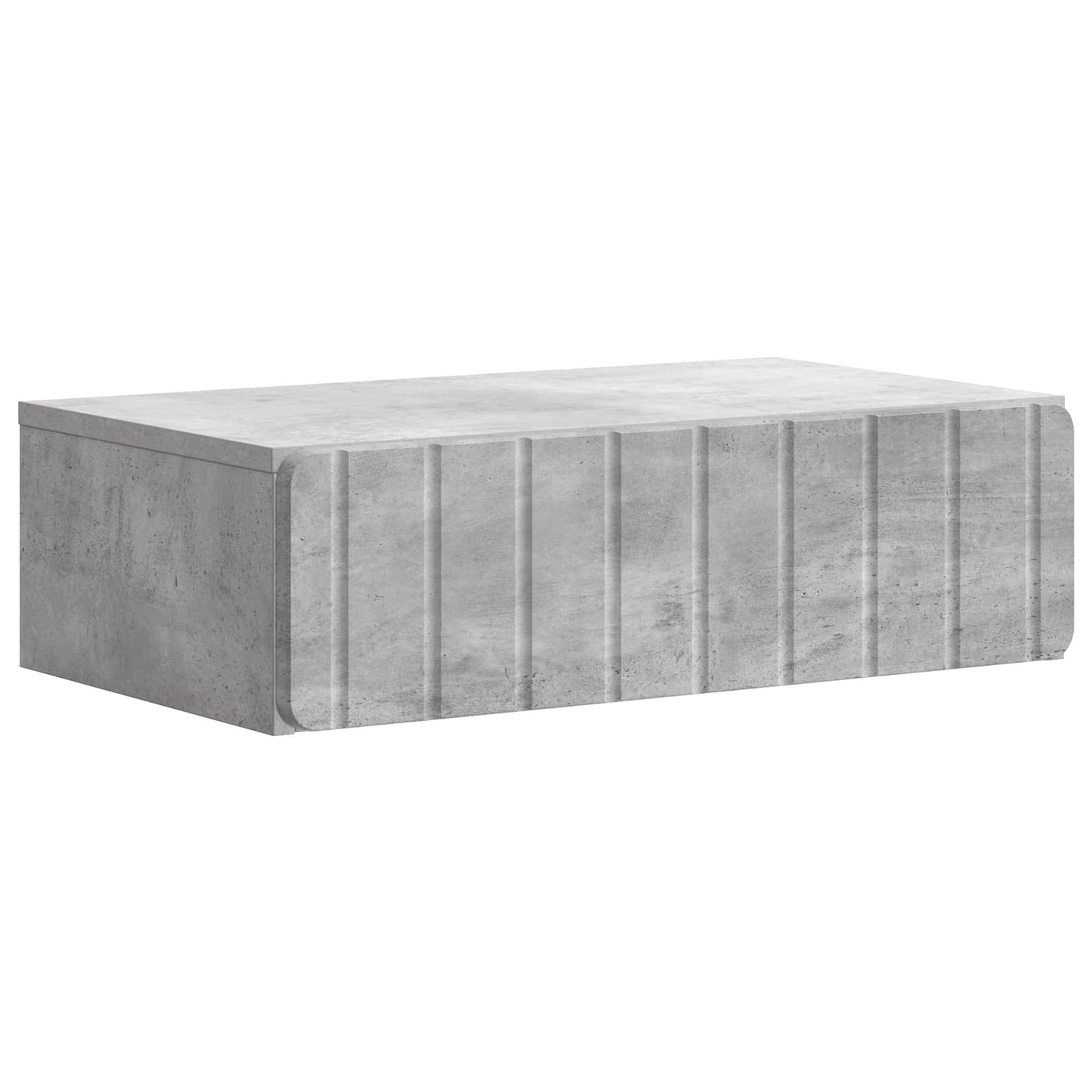 Fali oldaltábla Betonszürke 59 x 34,5 x 17 cm Szerelt Fa
