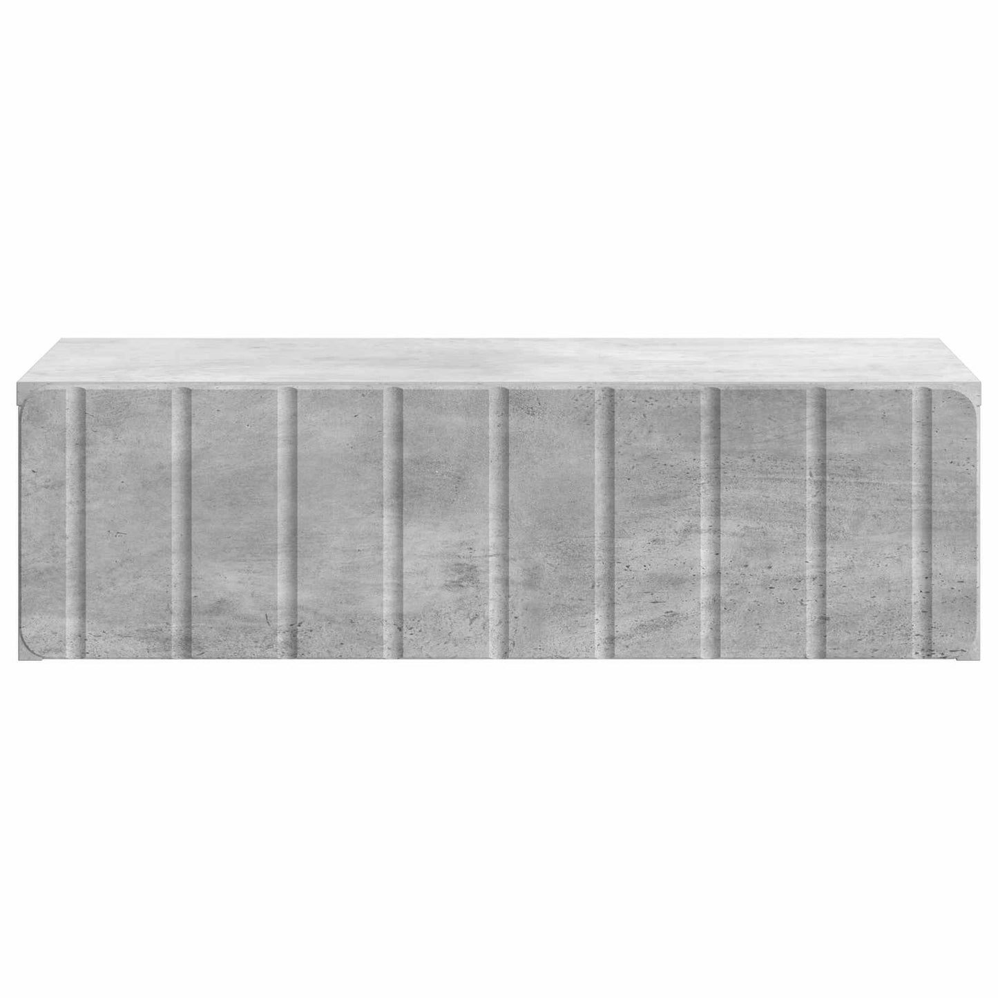 Fali oldaltábla Betonszürke 59 x 34,5 x 17 cm Szerelt Fa