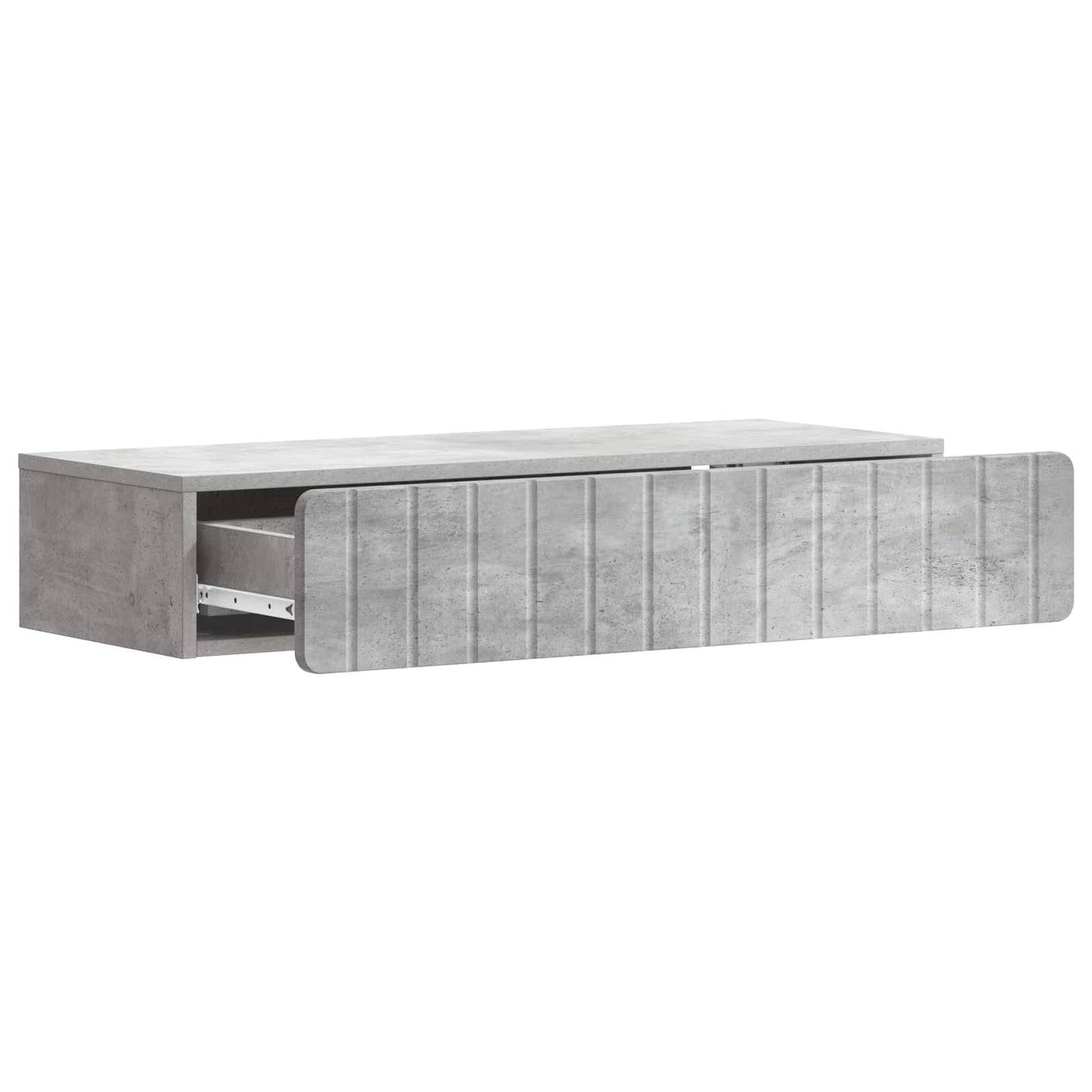 Fali oldaltábla Betonszürke 87,5 x 34,5 x 17 cm Szerelt Fa