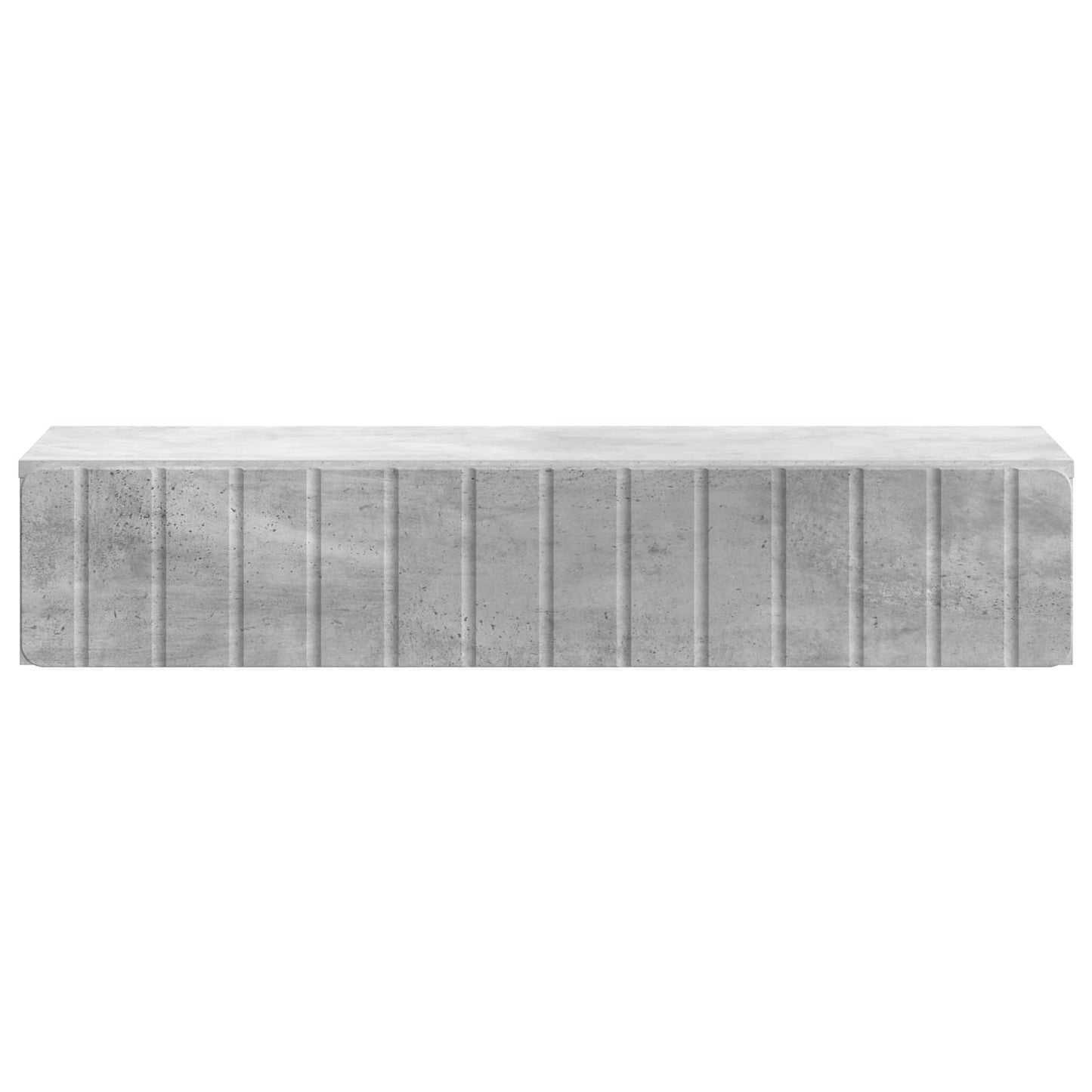 Fali oldaltábla Betonszürke 87,5 x 34,5 x 17 cm Szerelt Fa