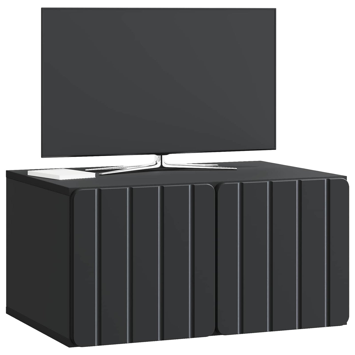 Fali TV szekrény 59,5 x 41 x 30 cm Fekete Szerelt Fa
