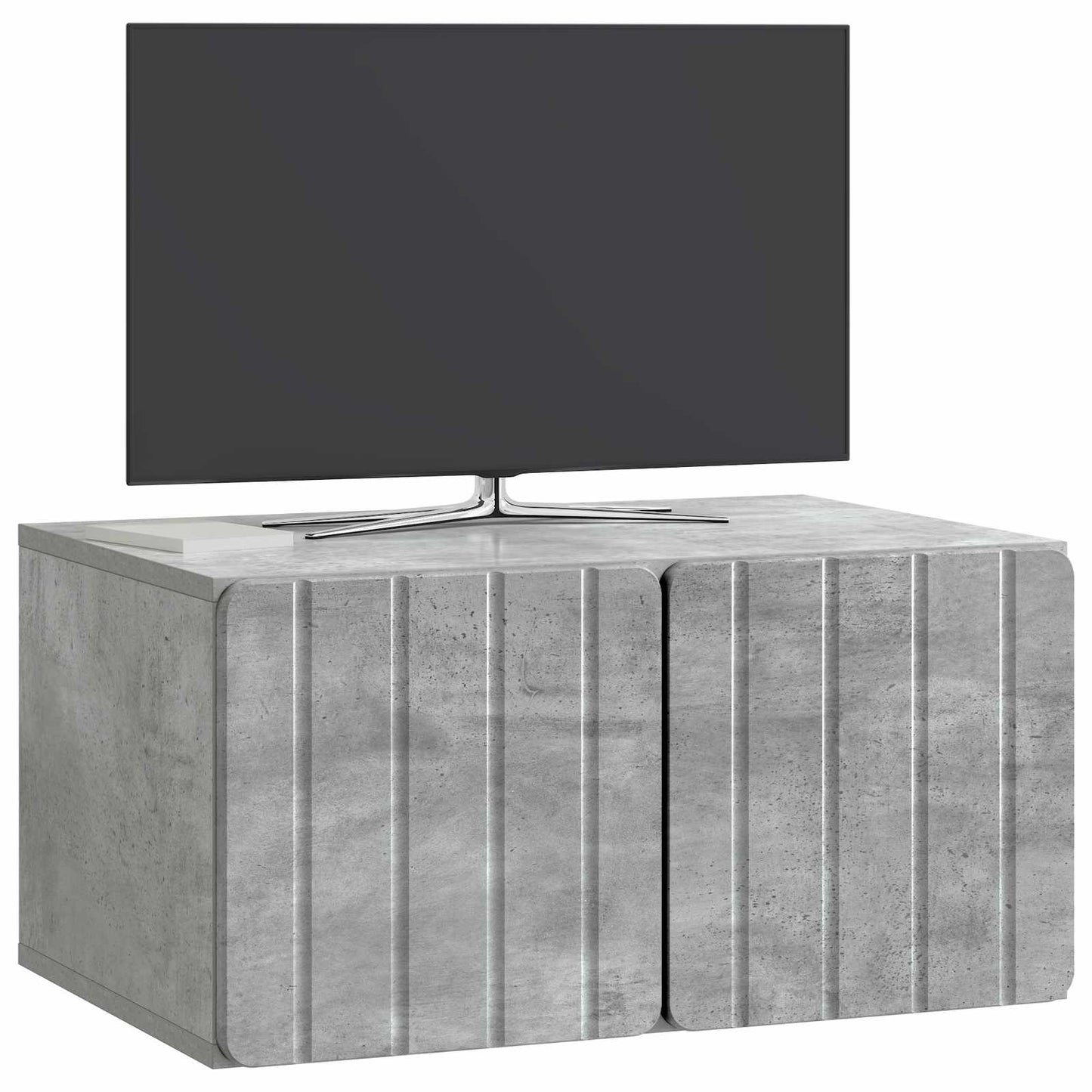 Fali TV szekrény 59,5 x 41 x 30 cm Betonszürke Szerelt Fa