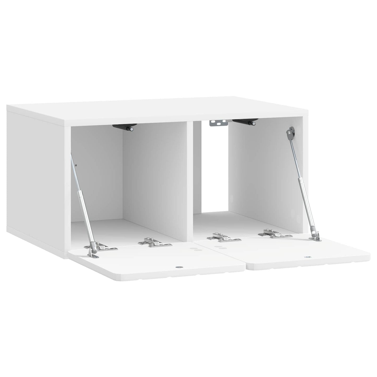 Fali TV szekrény 59,5 x 41 x 30 cm Magasfényű Fehér Szerelt Fa