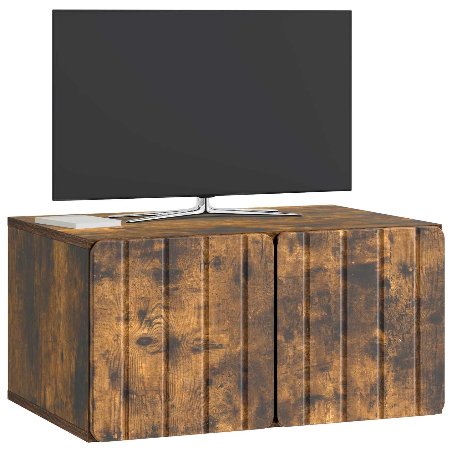 Fali TV szekrény 59,5 x 41 x 30 cm Füstös Tölgy Szerelt Fa