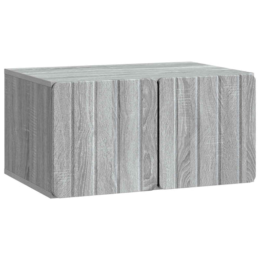 Fali TV szekrény Szürke Sonoma 59,5 x 41 x 30 cm Szerelt Fa