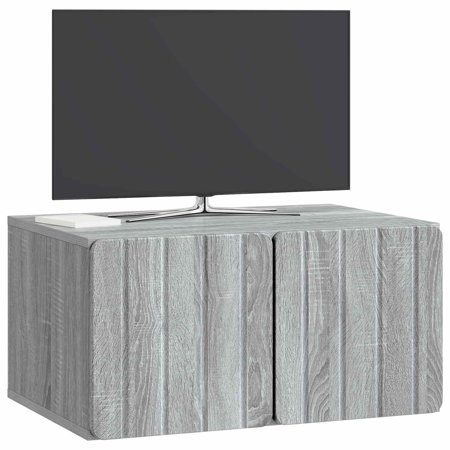 Fali TV szekrény 59,5 x 41 x 30 cm Szürke Sonoma Szerelt Fa