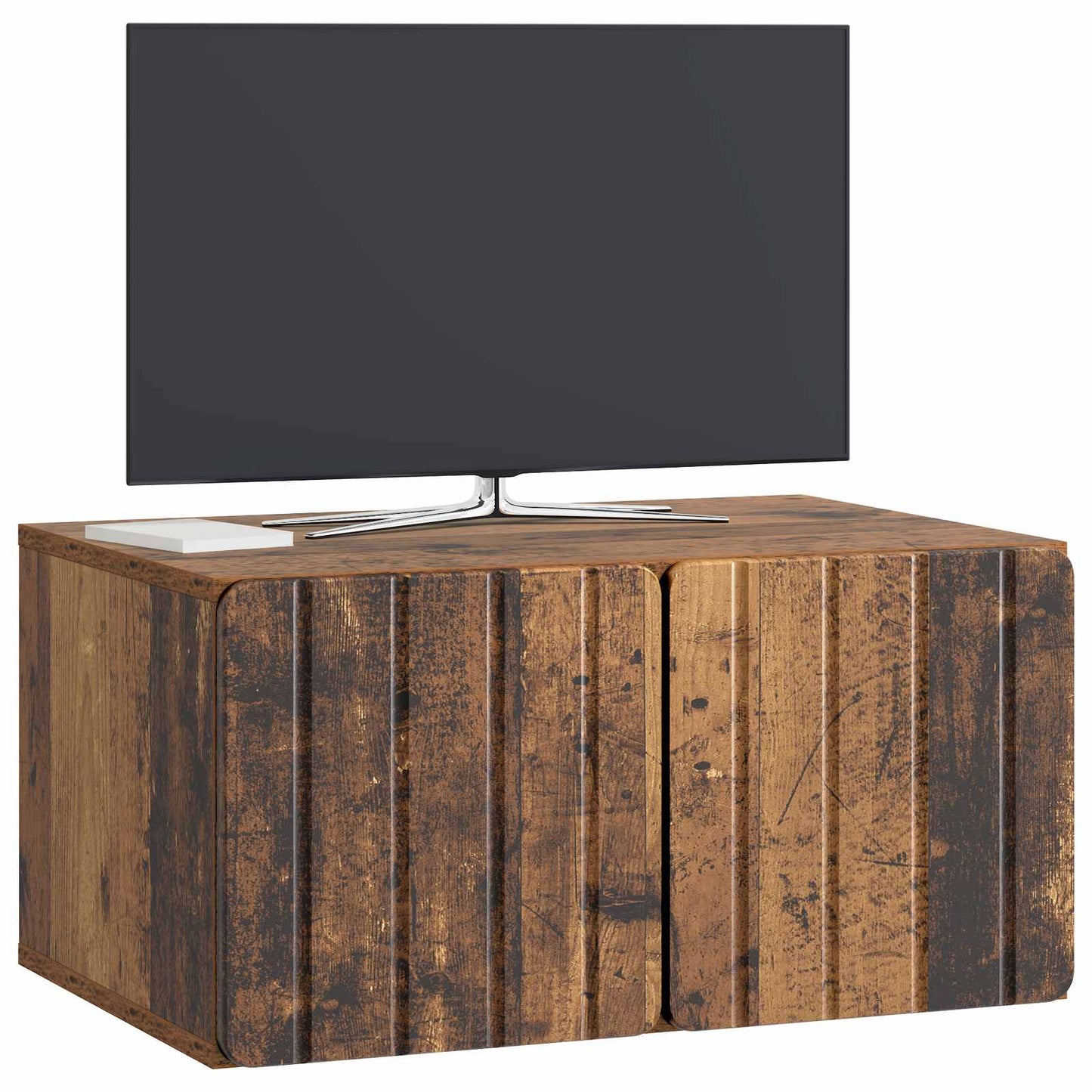 Fali TV szekrény 59,5 x 41 x 30 cm Antik Fa Szerelt Fa