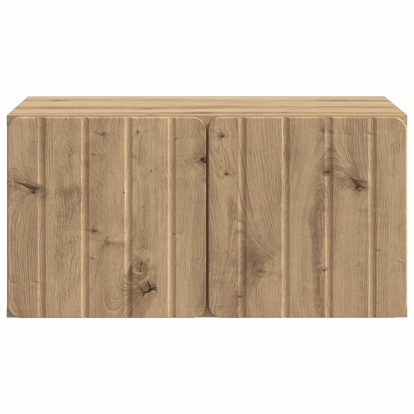 Fali TV szekrény 59,5 x 41 x 30 cm Kézműves Tölgy Szerelt Fa