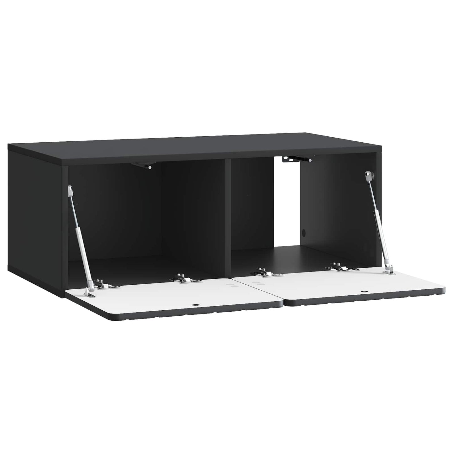 Fali TV szekrény 78,5 x 41 x 30 cm Fekete Szerelt Fa
