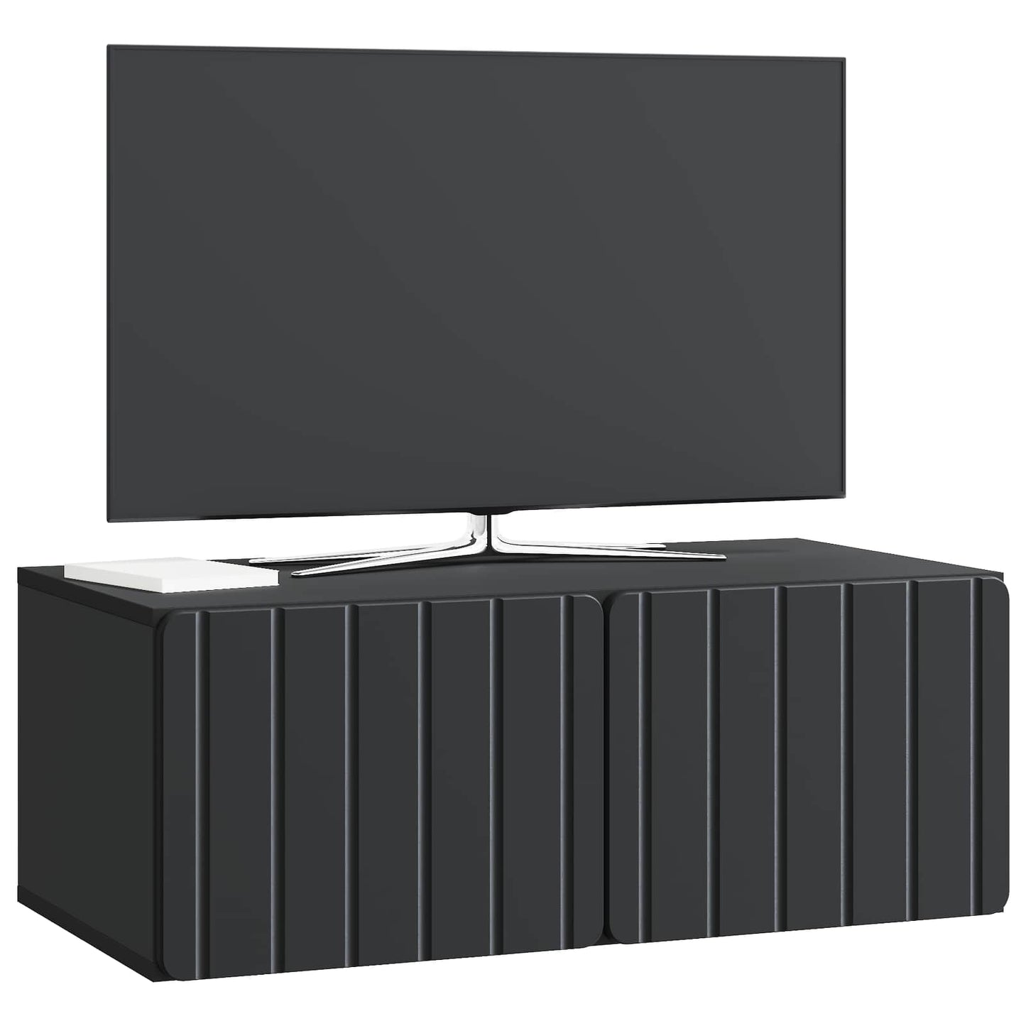 Fali TV szekrény 78,5 x 41 x 30 cm Fekete Szerelt Fa
