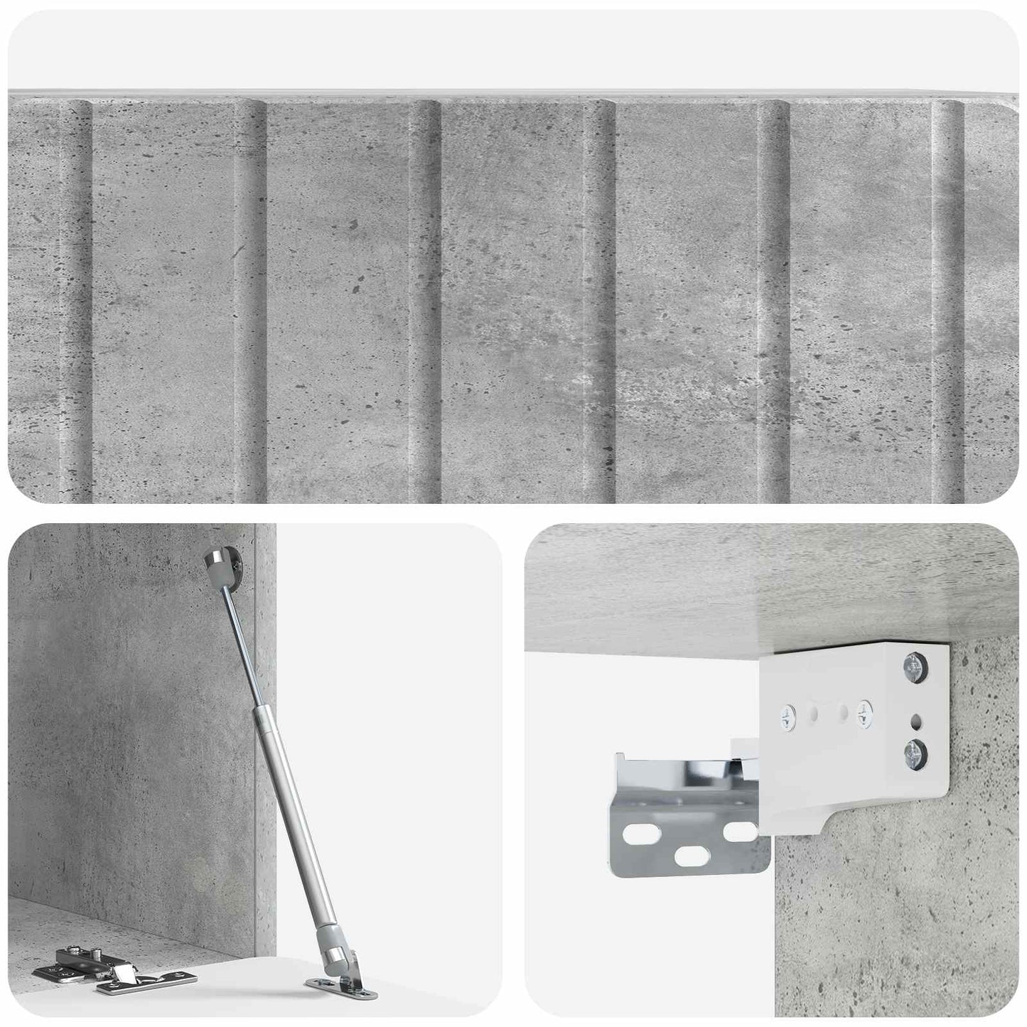 Fali TV szekrény 78,5 x 41 x 30 cm Betonszürke Szerelt Fa