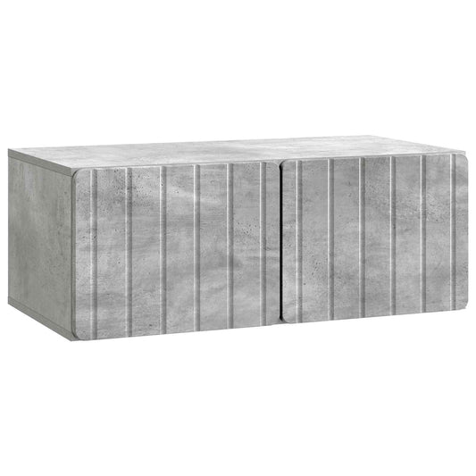 Fali TV szekrény Betonszürke 78,5 x 41 x 30 cm Szerelt Fa