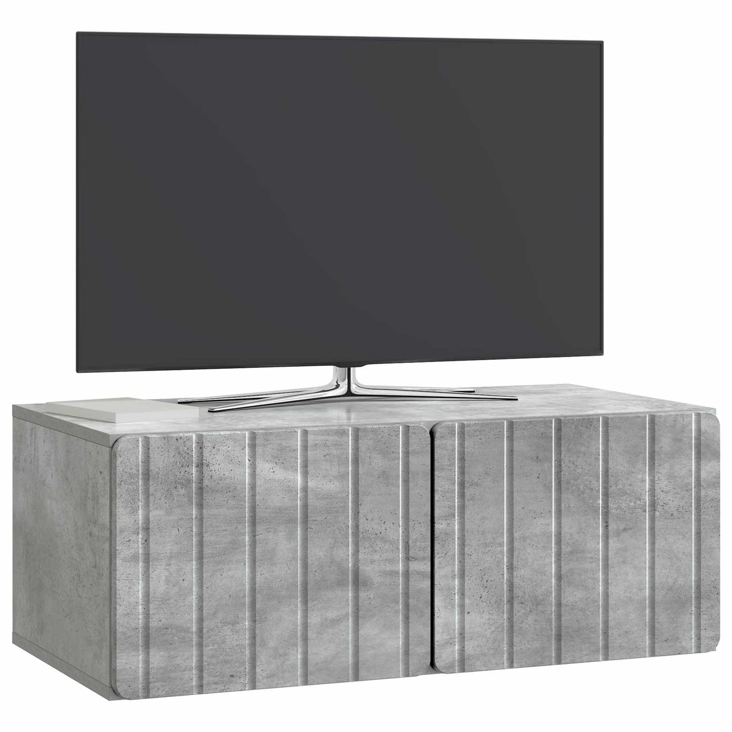 Fali TV szekrény 78,5 x 41 x 30 cm Betonszürke Szerelt Fa