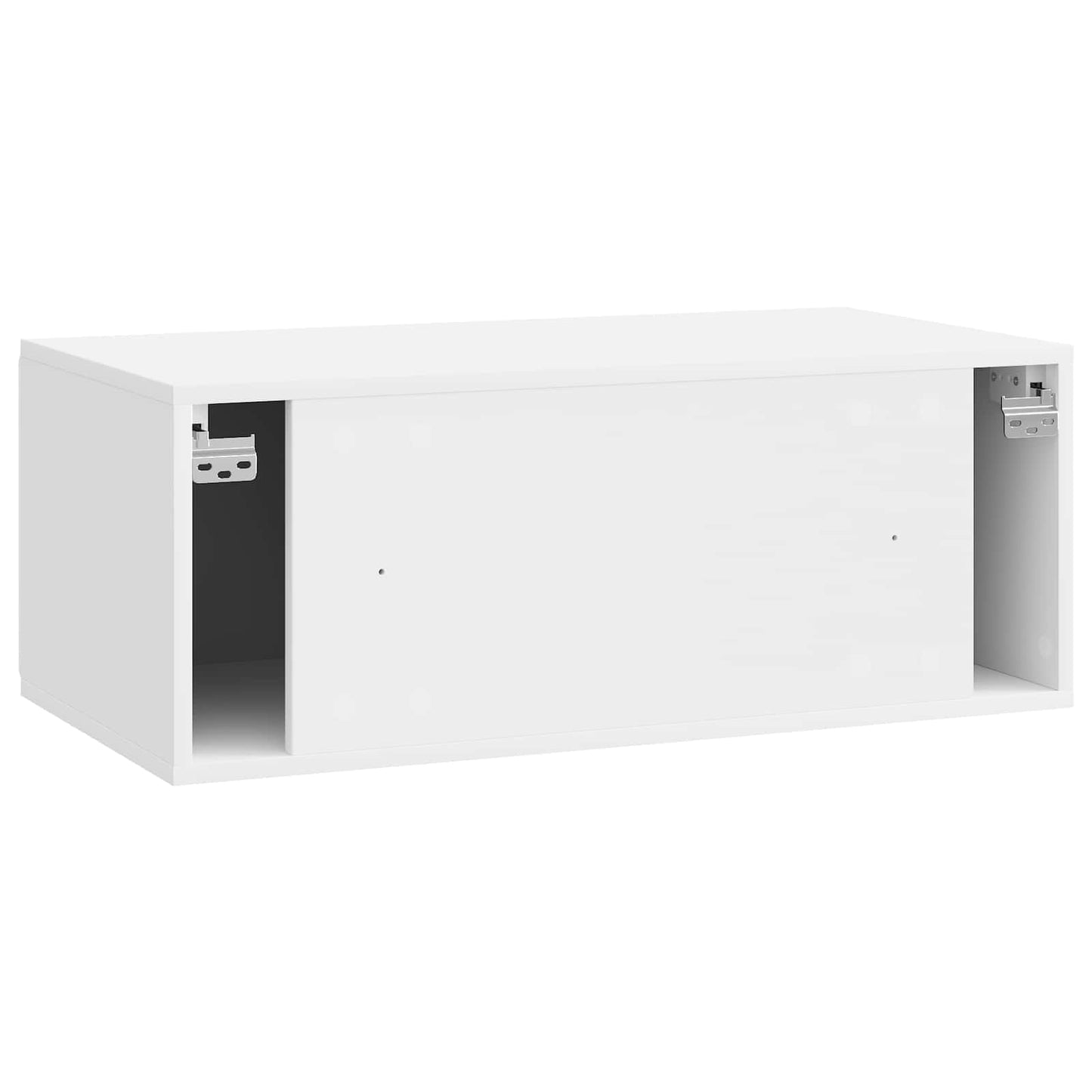Fali TV szekrény 78,5 x 41 x 30 cm Magasfényű Fehér Szerelt Fa
