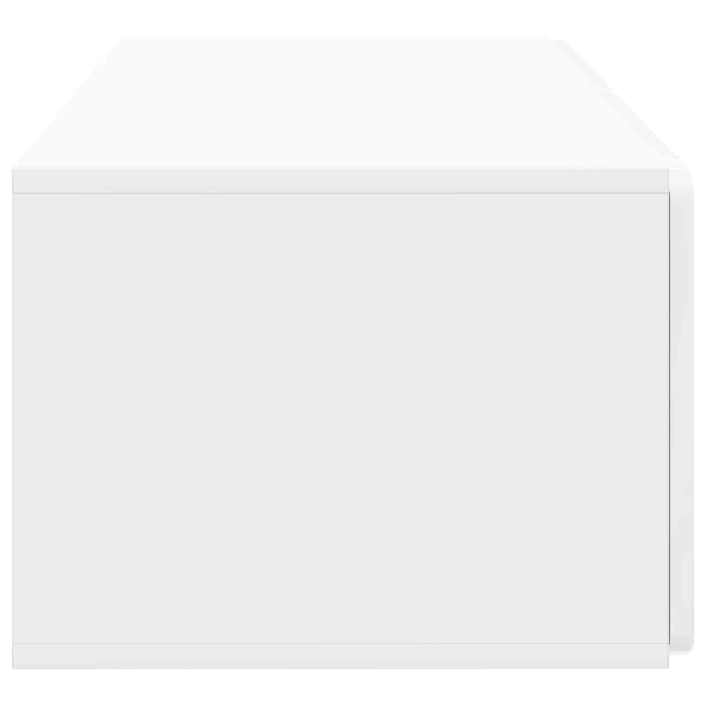 Fali TV szekrény 78,5 x 41 x 30 cm Magasfényű Fehér Szerelt Fa