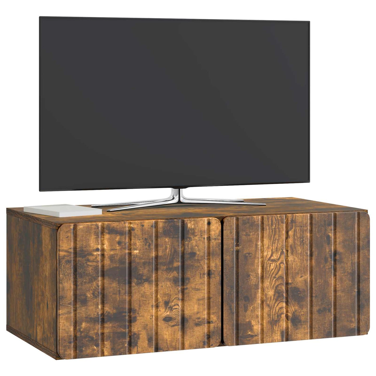 Fali TV szekrény 78,5 x 41 x 30 cm Füstös Tölgy Szerelt Fa
