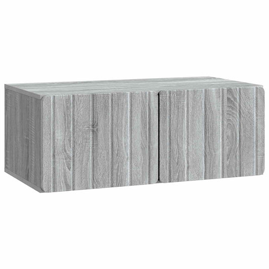Fali TV szekrény Szürke Sonoma 78,5 x 41 x 30 cm Szerelt Fa