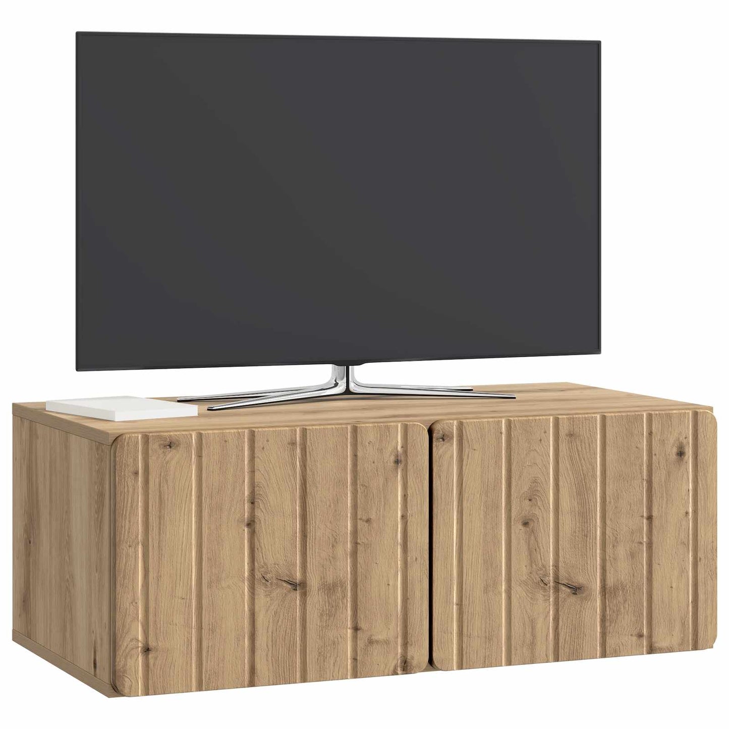 Fali TV szekrény 78,5 x 41 x 30 cm Kézműves Tölgy Szerelt Fa