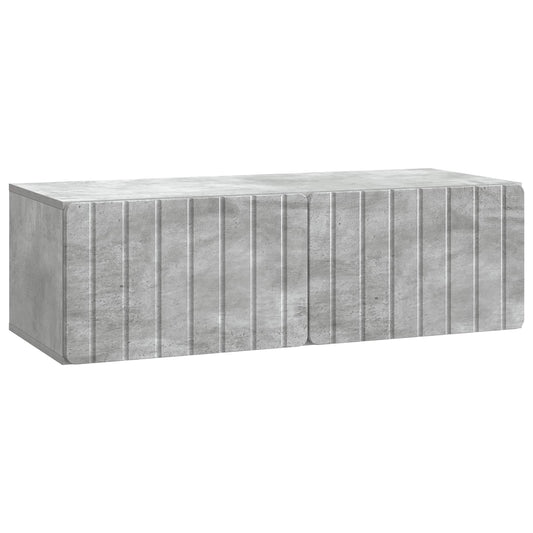 Fali TV szekrény Betonszürke 98 x 41 x 30 cm Szerelt Fa