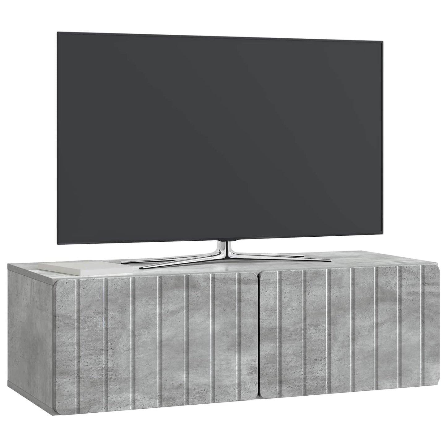 Fali TV szekrény 98 x 41 x 30 cm Betonszürke Szerelt Fa