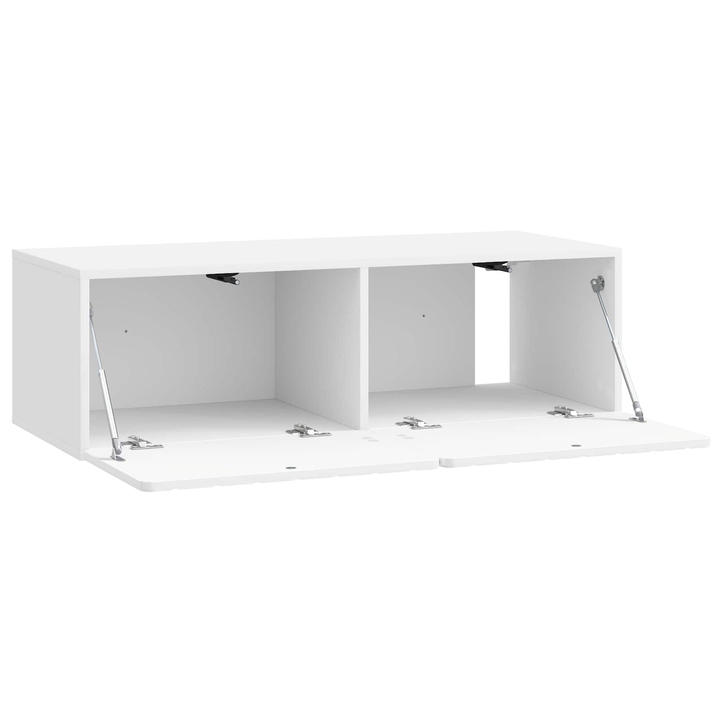 Fali TV szekrény 98 x 41 x 30 cm Magasfényű Fehér Szerelt Fa