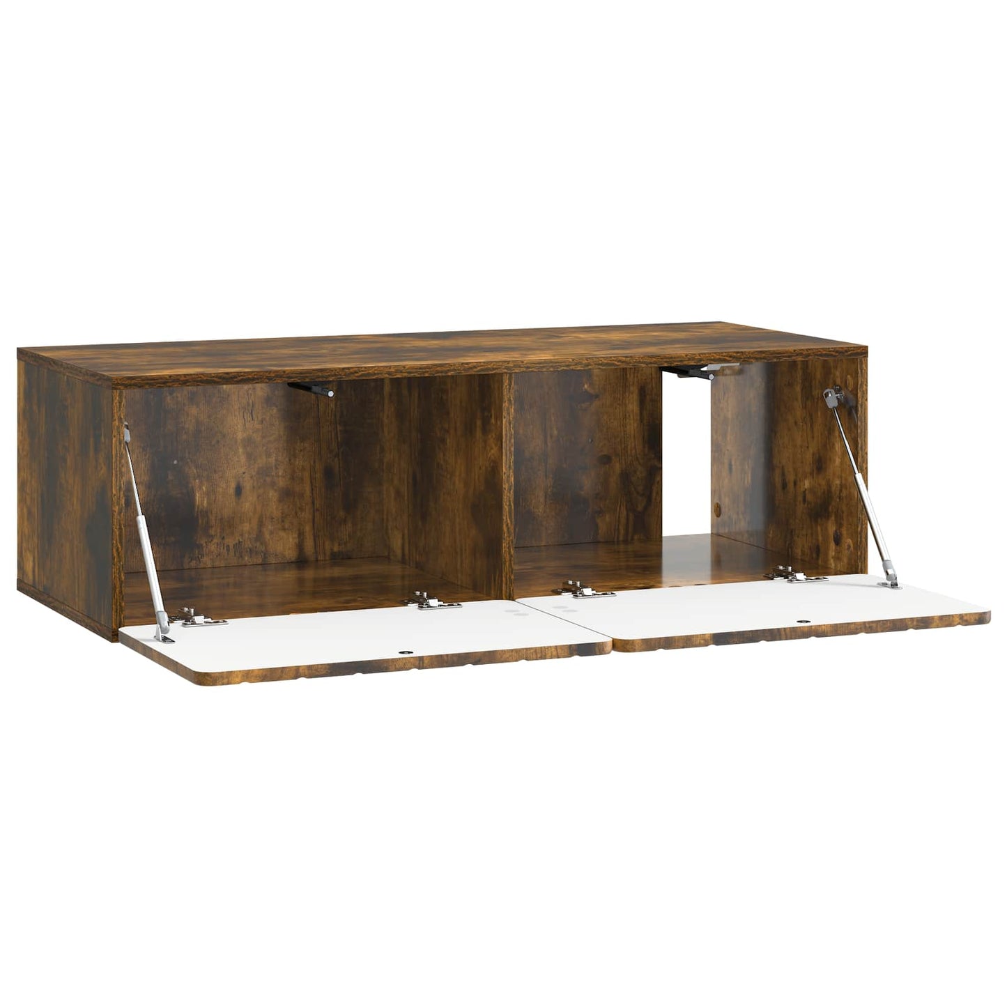 Fali TV szekrény 98 x 41 x 30 cm Füstös Tölgy Szerelt Fa