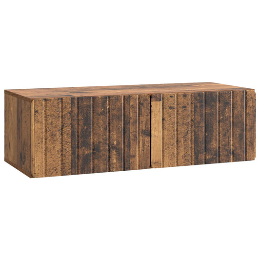Fali TV szekrény Antik Fa 98 x 41 x 30 cm Szerelt Fa