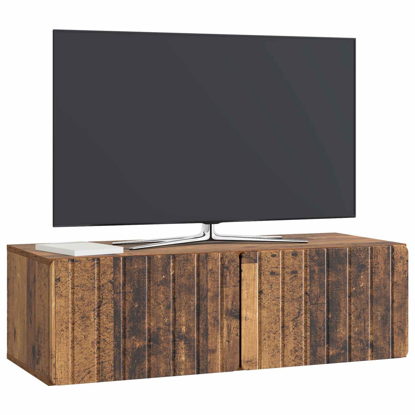 Fali TV szekrény 98 x 41 x 30 cm Antik Fa Szerelt Fa