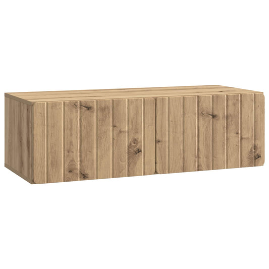 Fali TV szekrény Kézműves Tölgy 98 x 41 x 30 cm Szerelt Fa