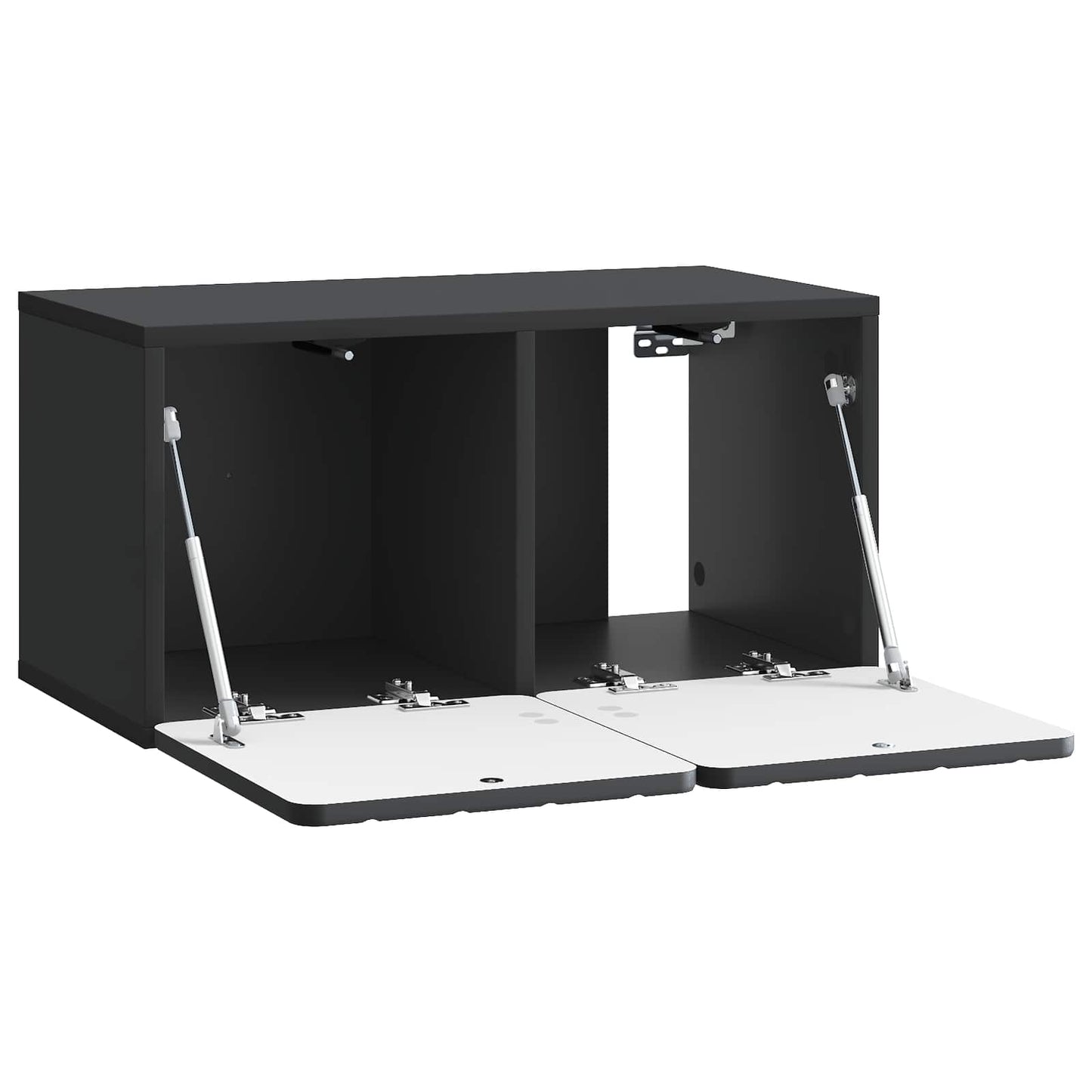 Fali TV szekrény 59,5 x 31 x 30 cm Fekete Szerelt Fa