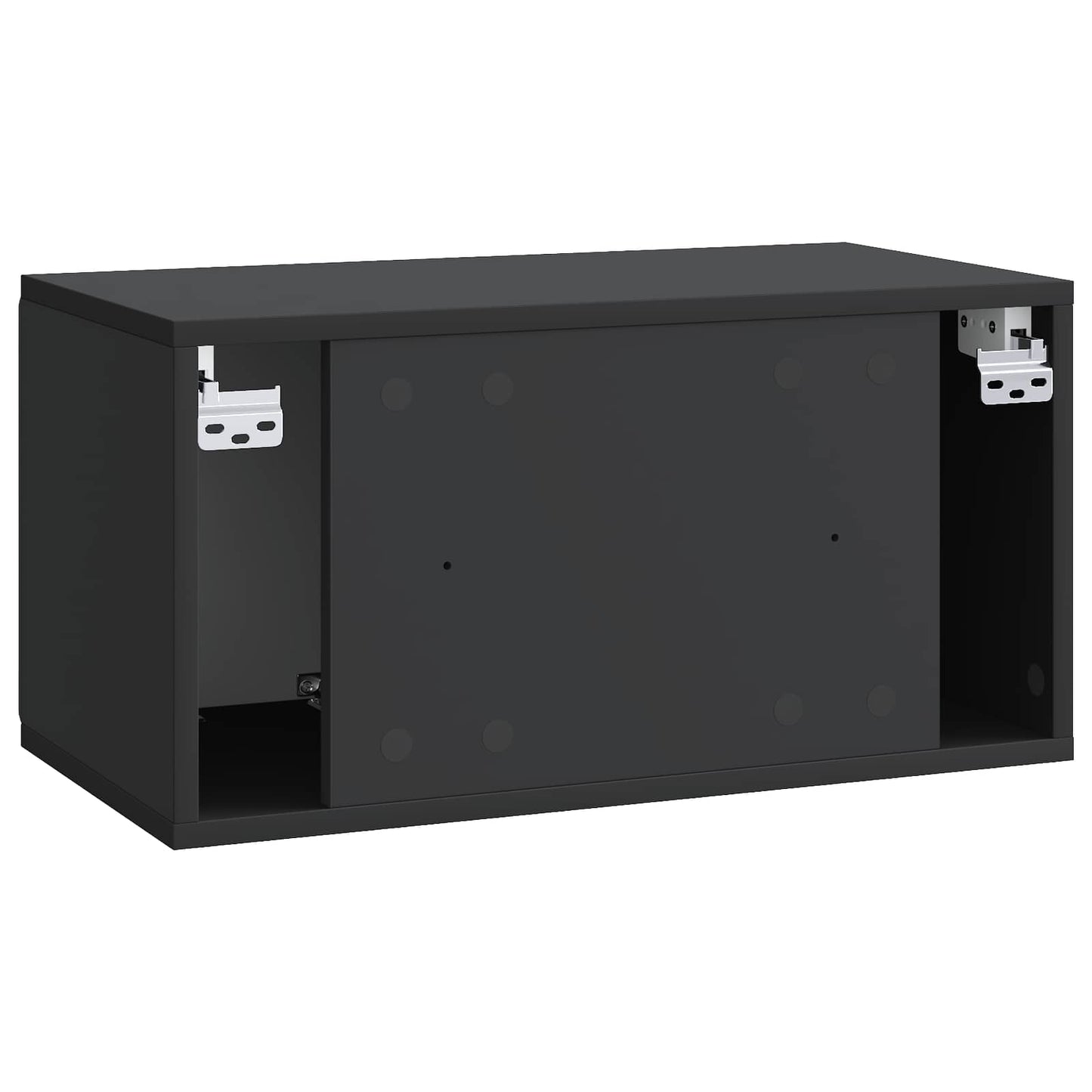 Fali TV szekrény 59,5 x 31 x 30 cm Fekete Szerelt Fa