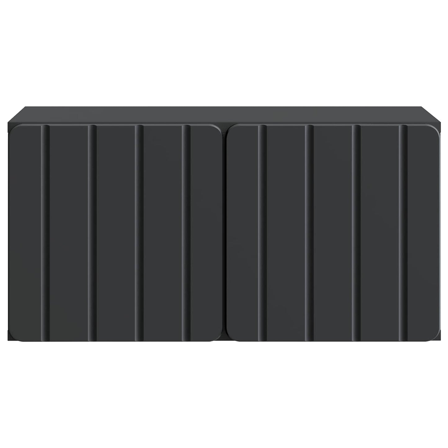 Fali TV szekrény 59,5 x 31 x 30 cm Fekete Szerelt Fa