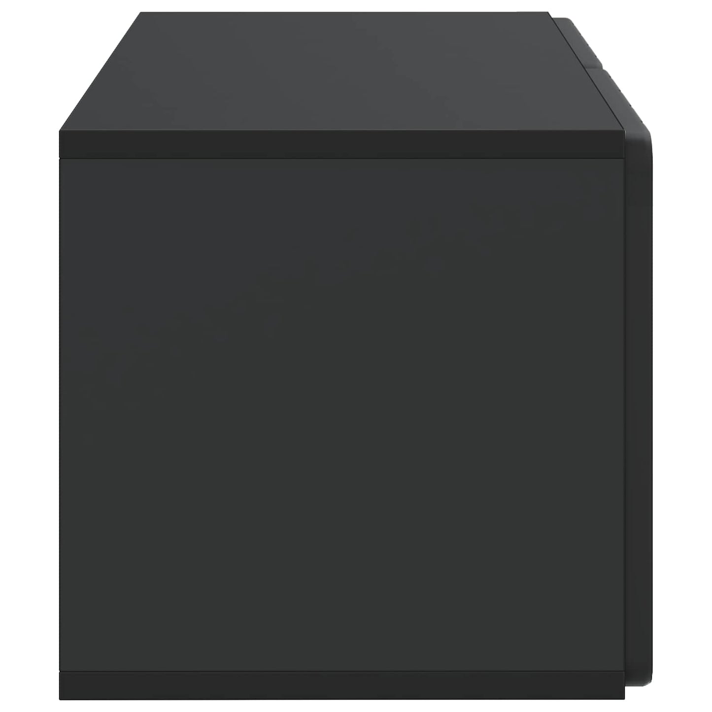 Fali TV szekrény 59,5 x 31 x 30 cm Fekete Szerelt Fa
