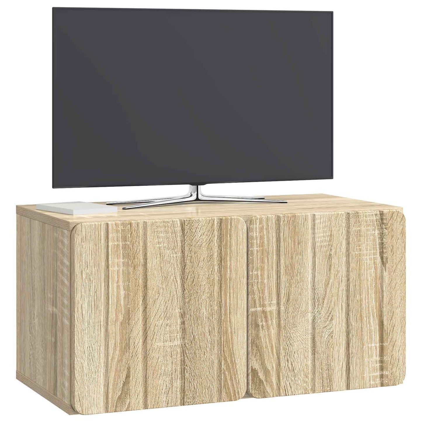 Fali TV szekrény 59,5 x 31 x 30 cm Sonoma Tölgy Szerelt Fa
