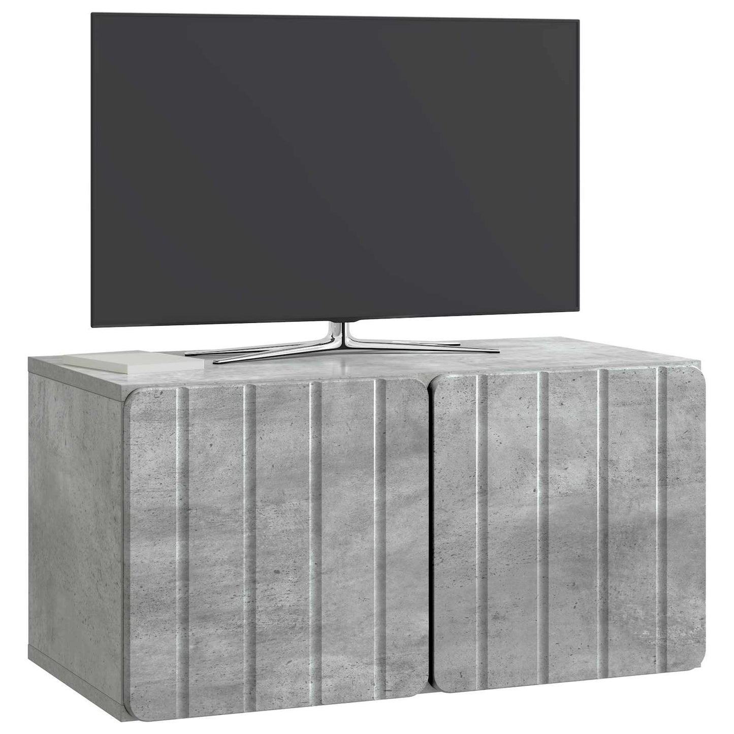 Fali TV szekrény 59,5 x 31 x 30 cm Betonszürke Szerelt Fa