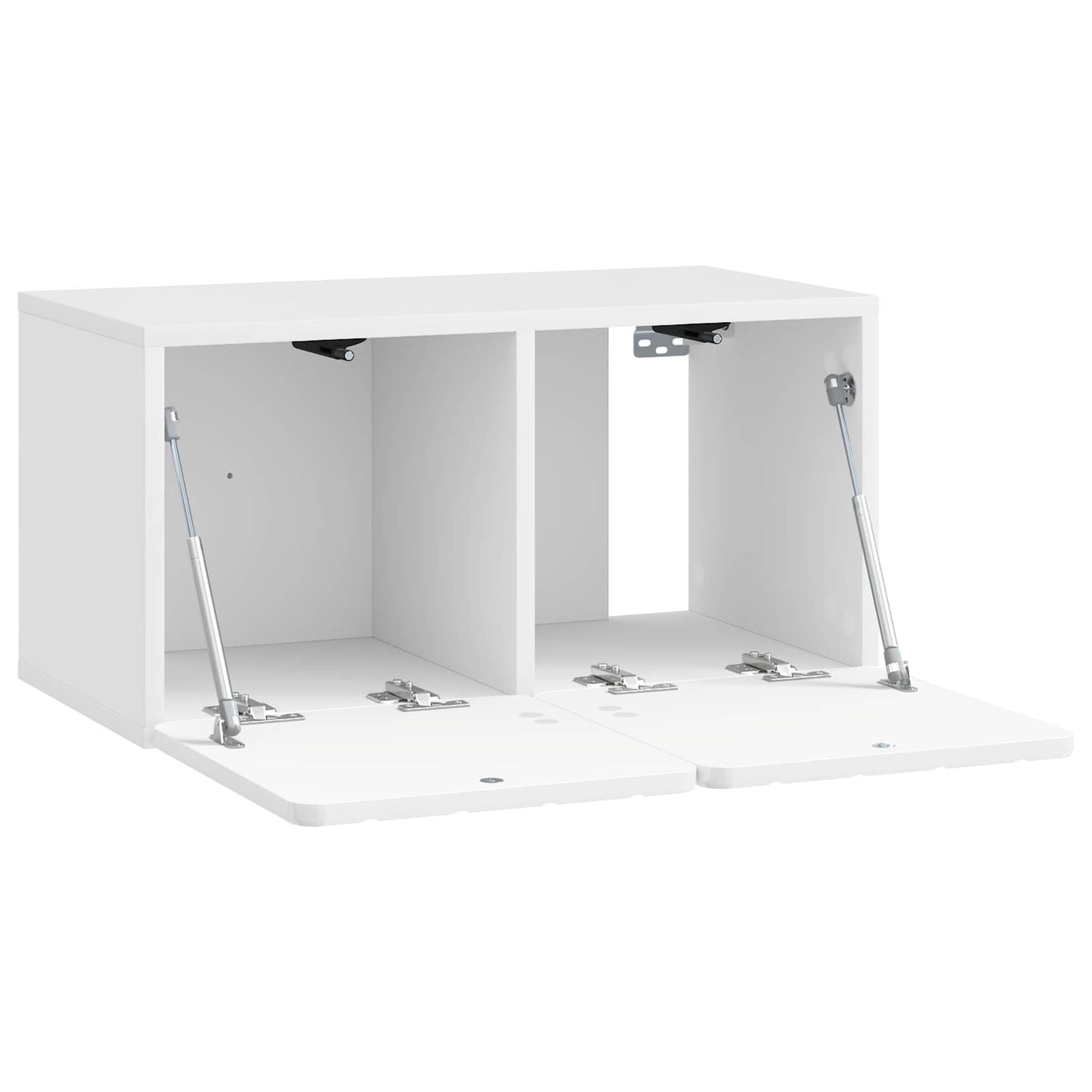 Fali TV szekrény 59,5 x 31 x 30 cm Magasfényű Fehér Szerelt Fa