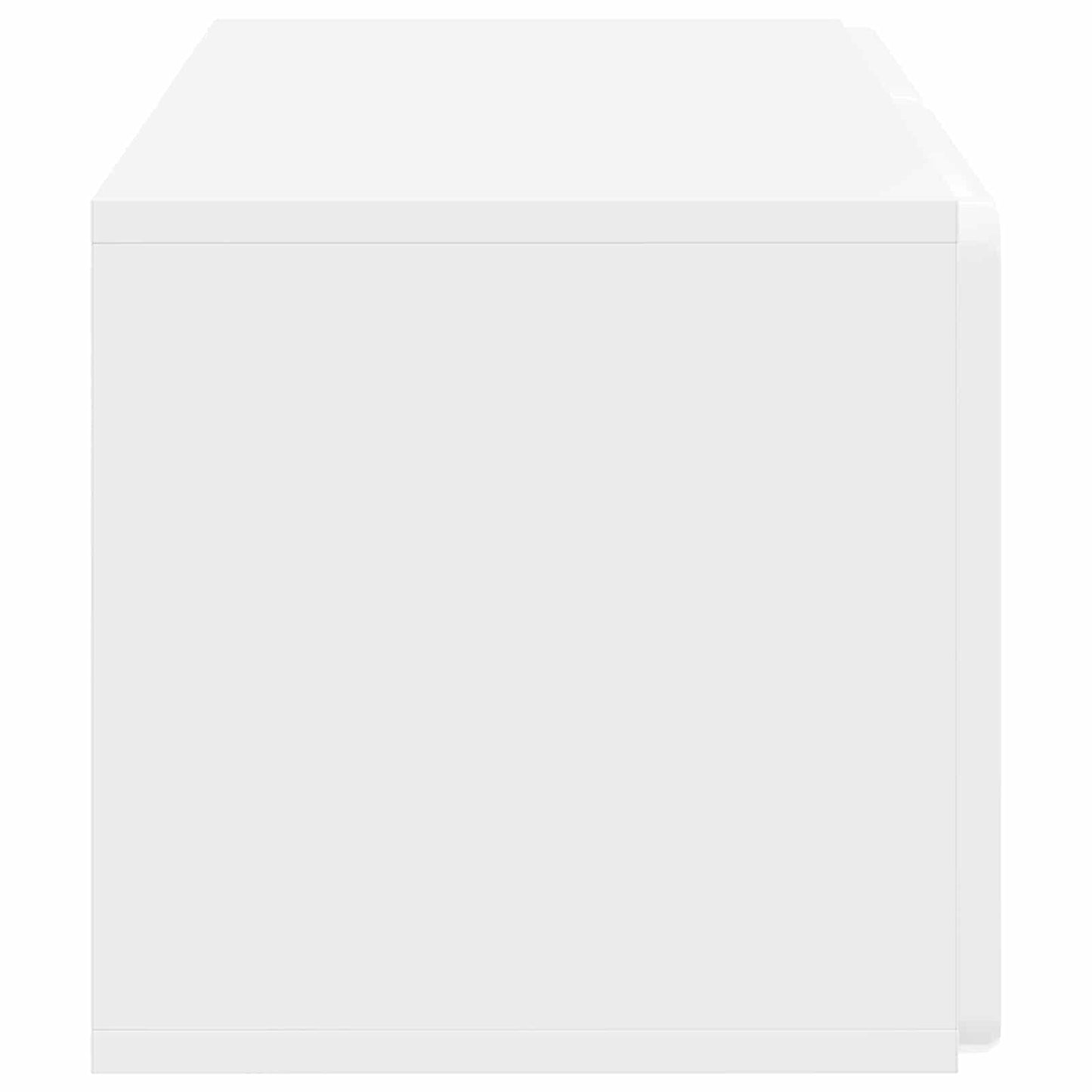 Fali TV szekrény 59,5 x 31 x 30 cm Magasfényű Fehér Szerelt Fa
