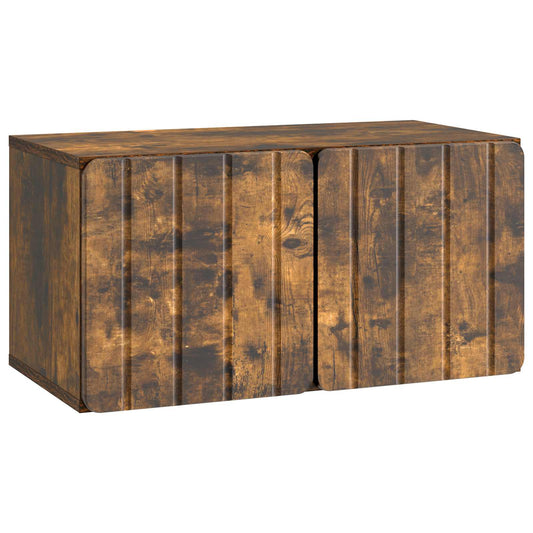 Fali TV szekrény Füstös Tölgy 59,5 x 31 x 30 cm Szerelt Fa