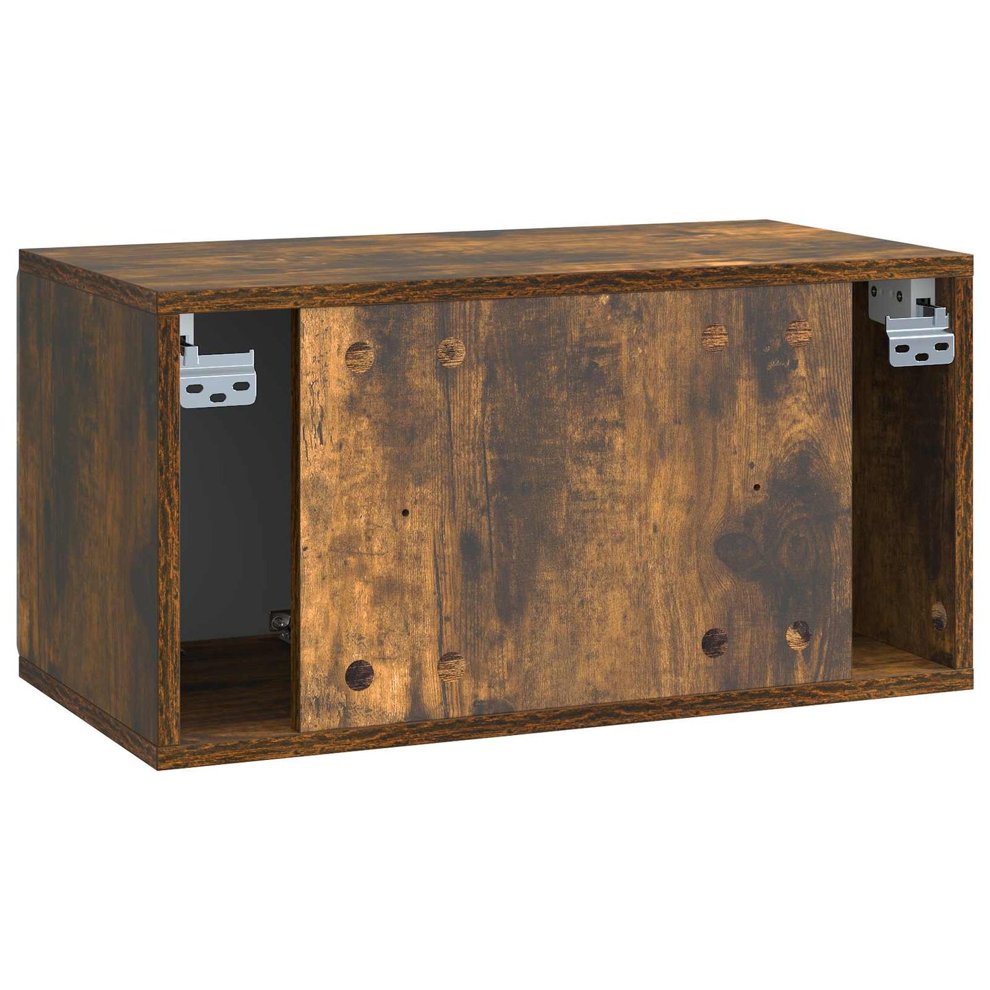 Fali TV szekrény 59,5 x 31 x 30 cm Füstös Tölgy Szerelt Fa