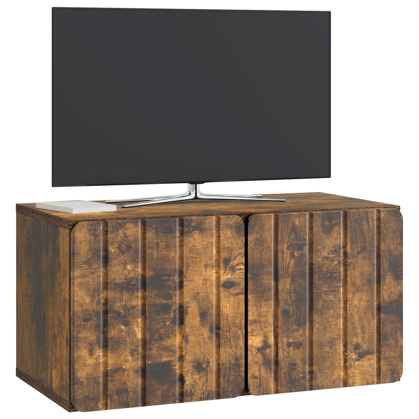 Fali TV szekrény 59,5 x 31 x 30 cm Füstös Tölgy Szerelt Fa