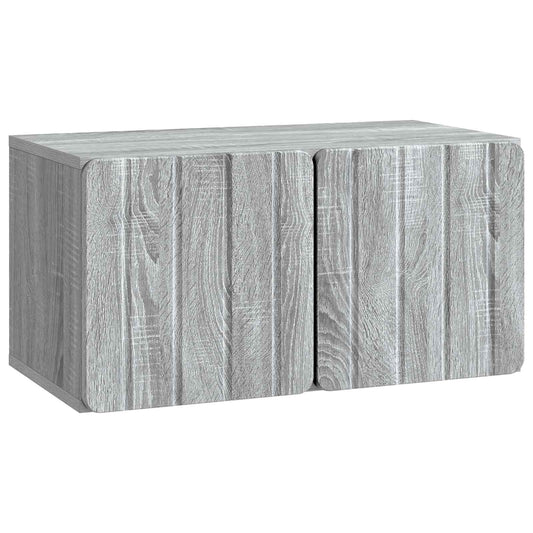 Fali TV szekrény Szürke Sonoma 59,5 x 31 x 30 cm Szerelt Fa