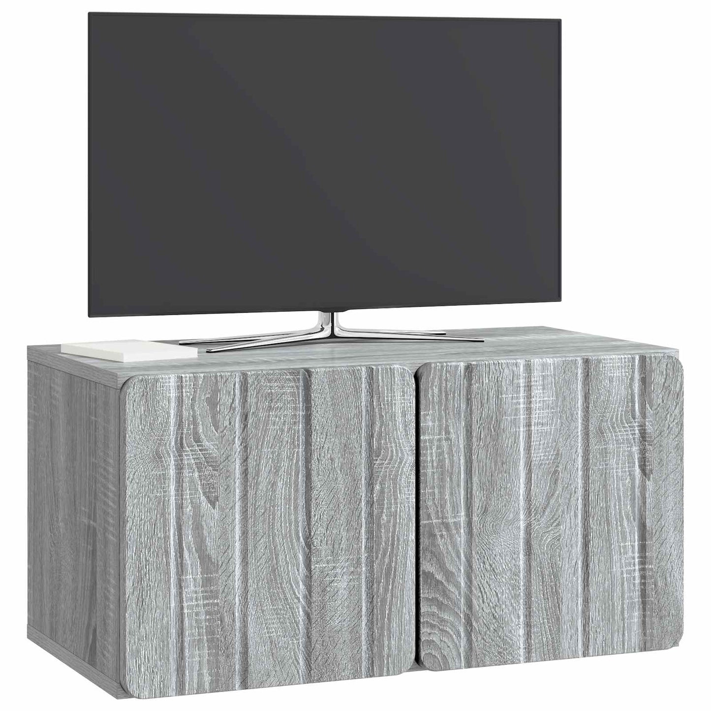 Fali TV szekrény 59,5 x 31 x 30 cm Szürke Sonoma Szerelt Fa