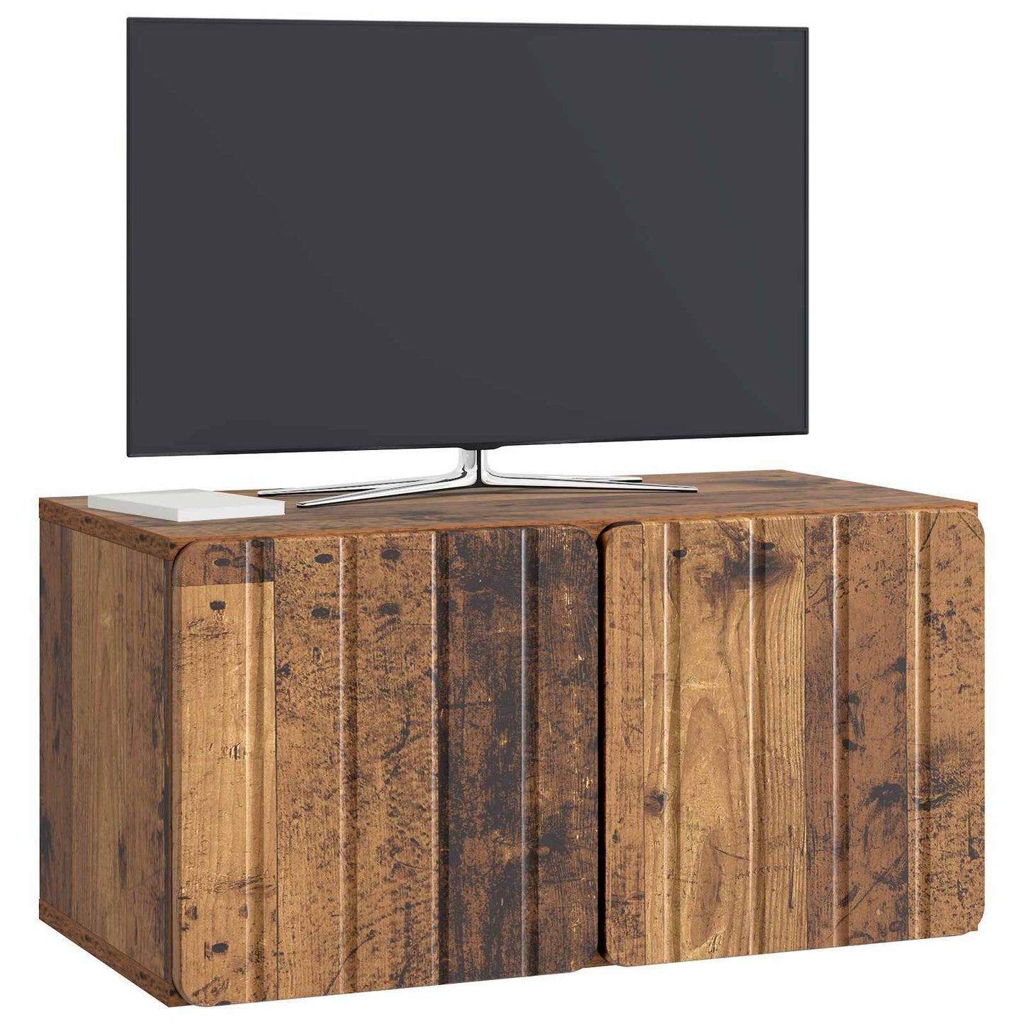 Fali TV szekrény 59,5 x 31 x 30 cm Antik Fa Szerelt Fa