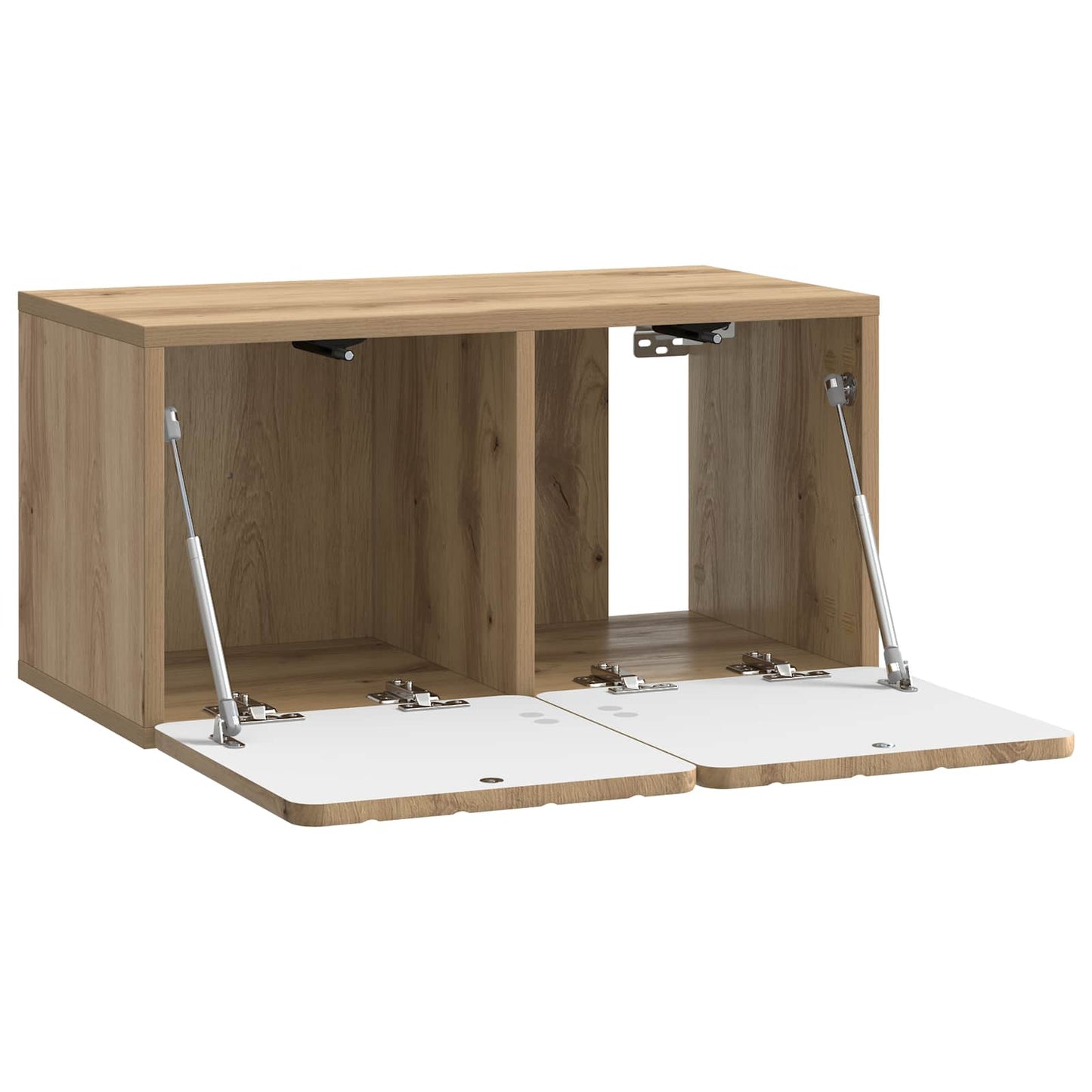 Fali TV szekrény 59,5 x 31 x 30 cm Kézműves Tölgy Szerelt Fa