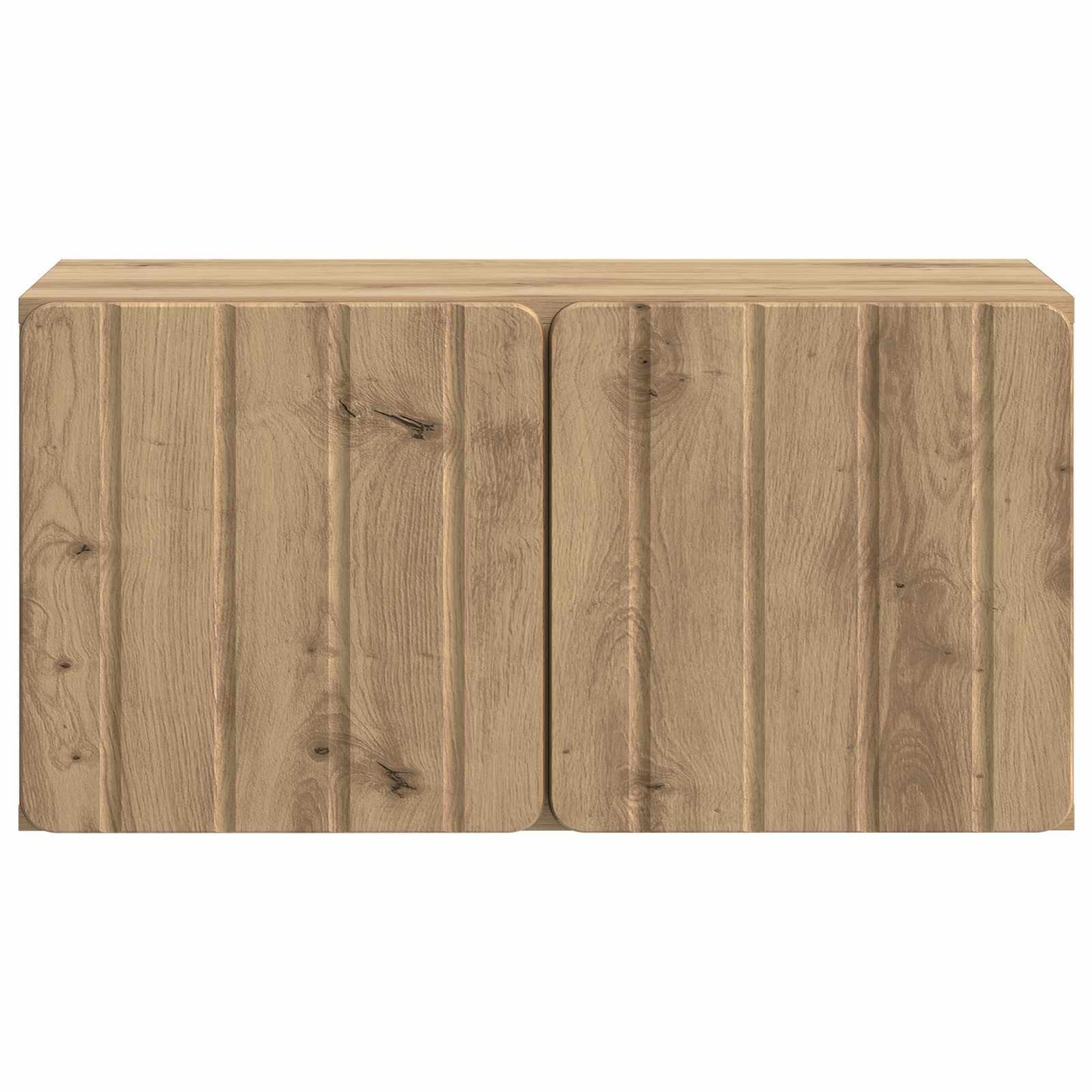 Fali TV szekrény 59,5 x 31 x 30 cm Kézműves Tölgy Szerelt Fa